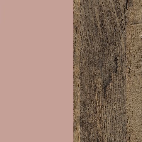 Kobe Pink Front with Vintage Oak Base