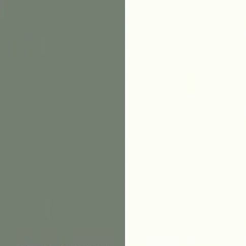 Reed Green Front with Matt White Base