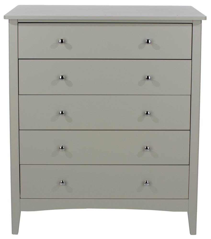 Como Grey Painted 5 Drawer Chest