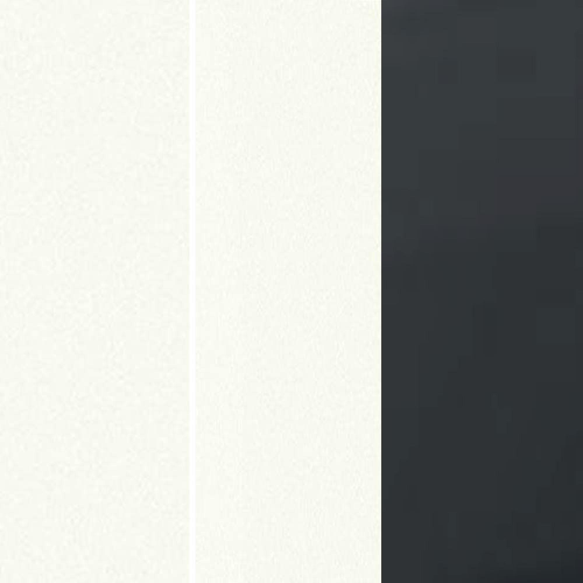 White Carcase and Front with Slate Handle A92