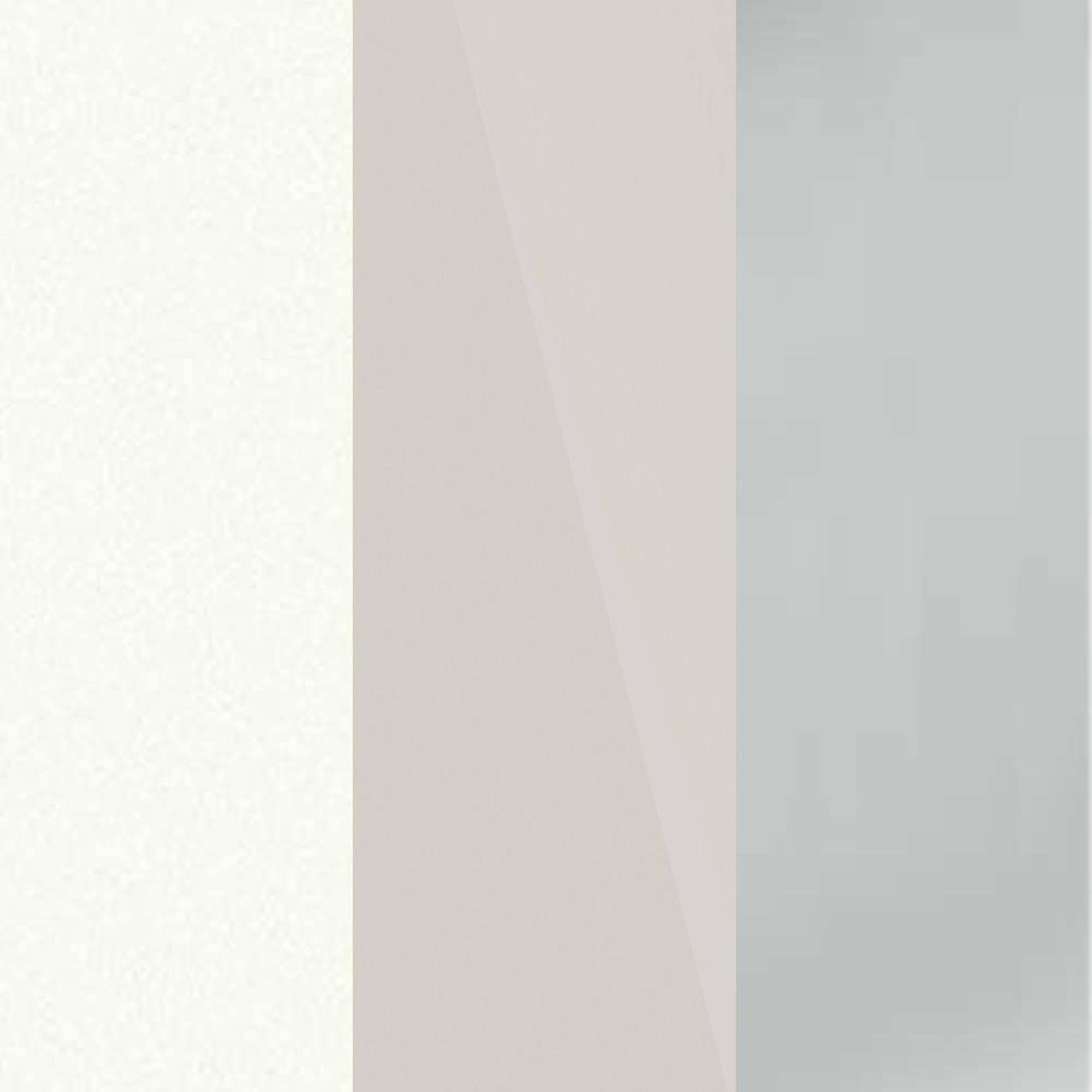 White Carcase and Champagne Glass Front with Chrome Handle 310