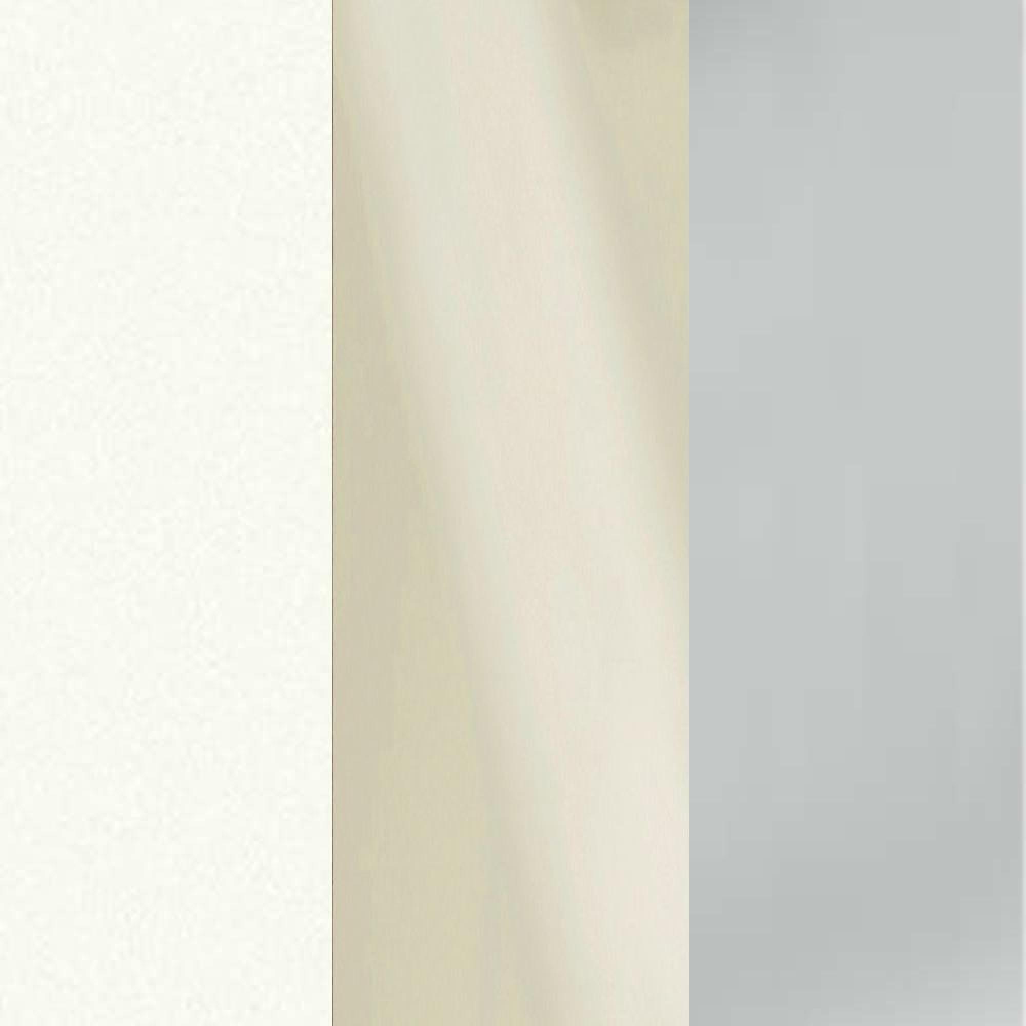 White Carcase and Magnolia Glass Front with Chrome Handle 310