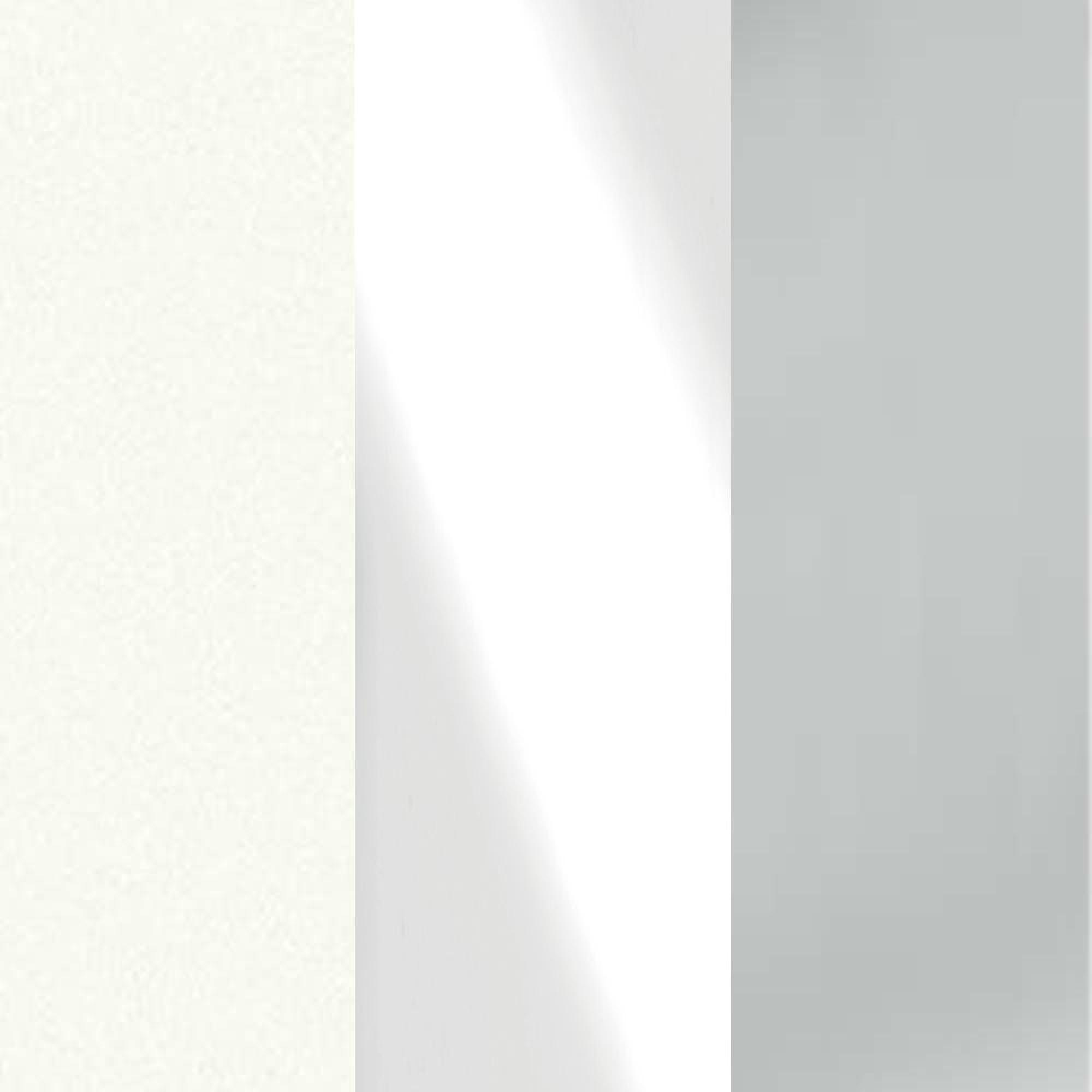 White Carcase and White Glass Front with Chrome Handle 310