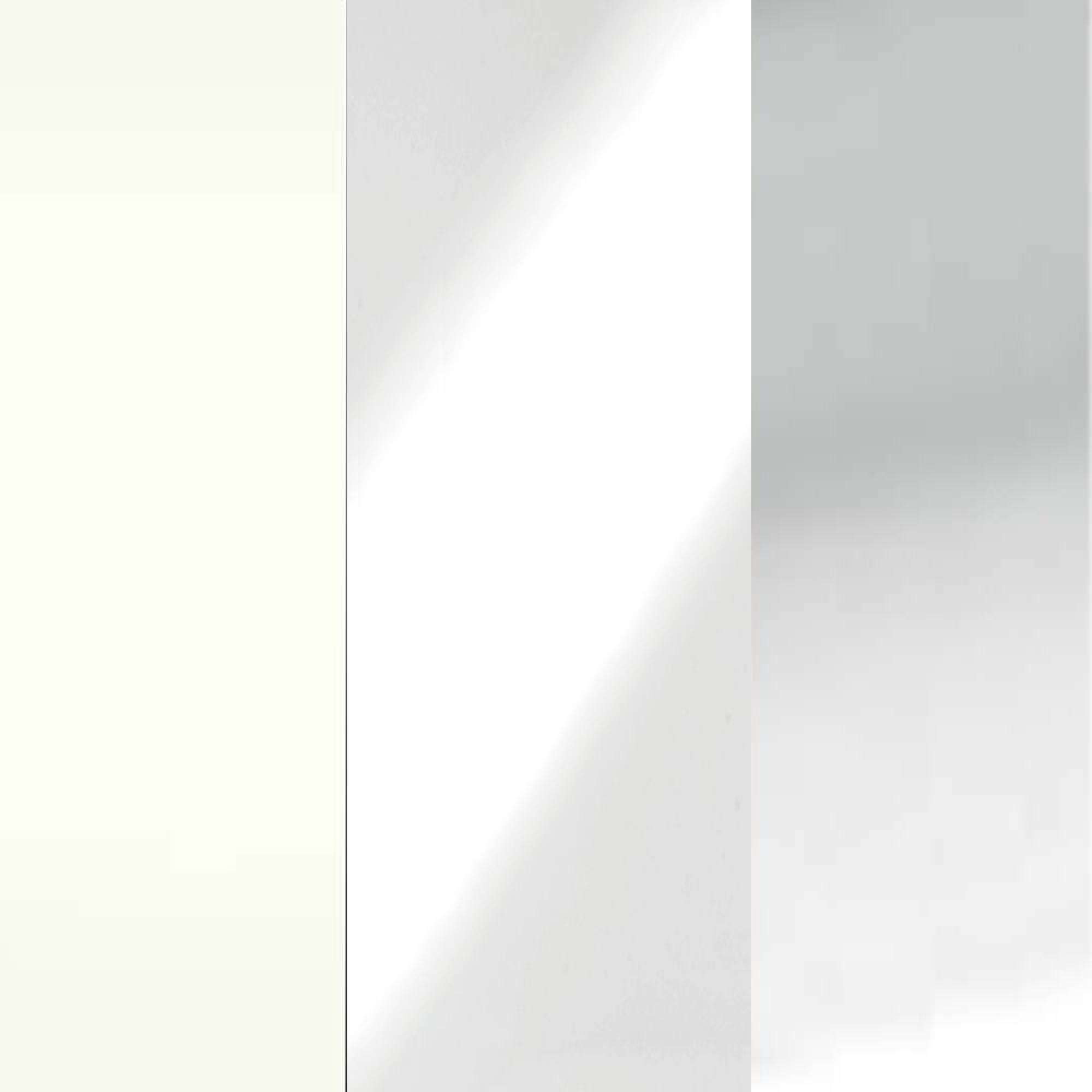 Alpine White Carcase and White Glass Front with Silver Handle 442