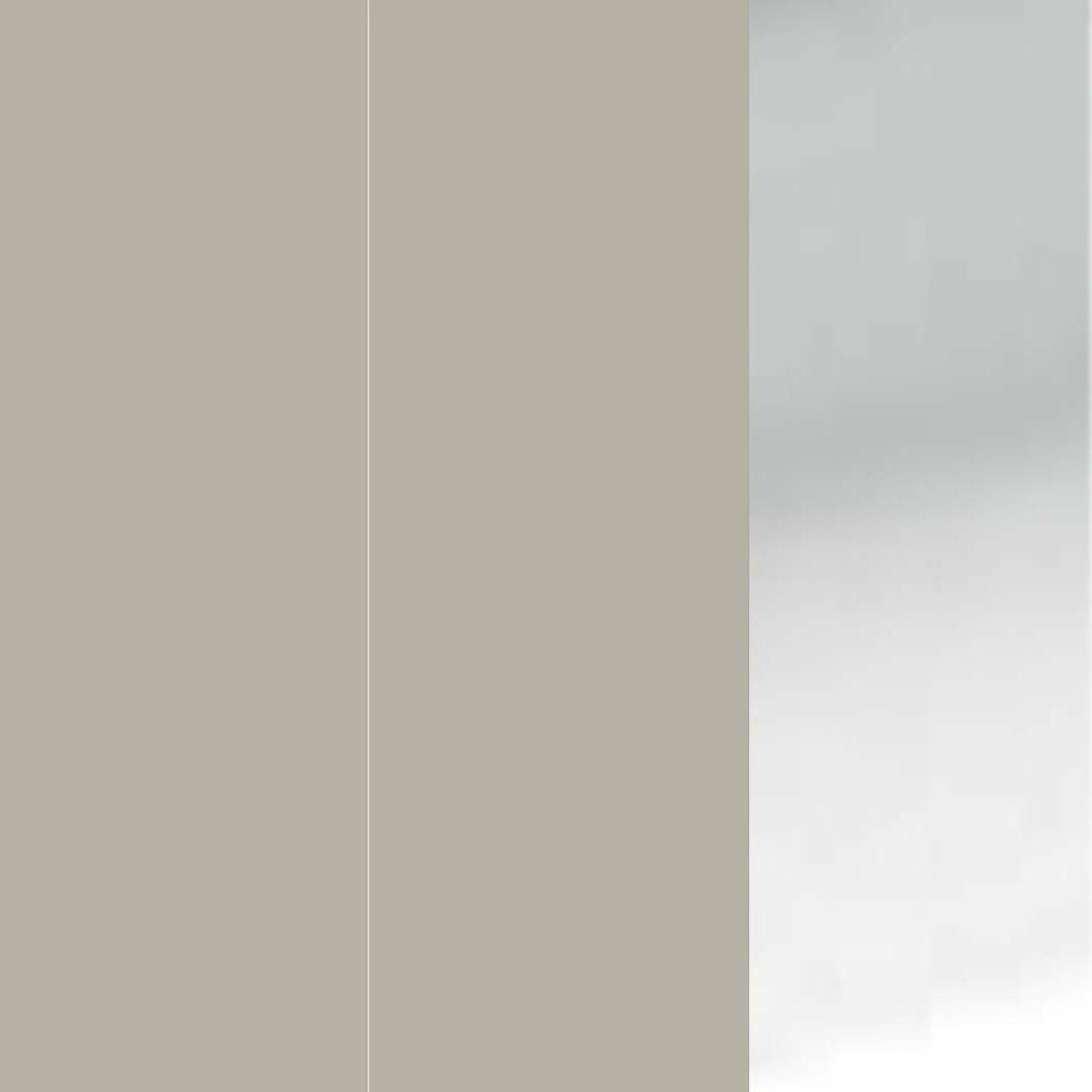 Pebble Grey Carcase and Pebble Grey Glass Top Drawer with Silver Handle 448