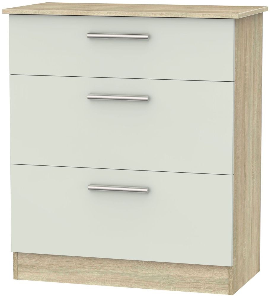 Contrast 3 Drawer Deep Chest - Kaschmir Matt and Bardolino