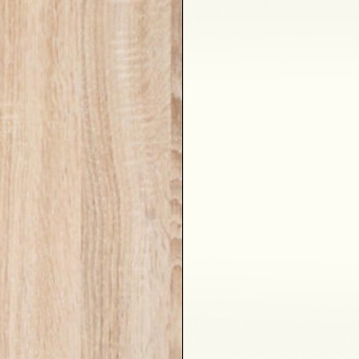 Rustic Oak Carcase and Alpine White Top Drawer 599