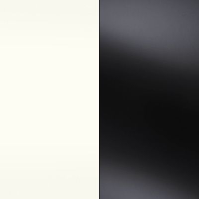 Alpine White Carcase and Front with Black Glass Top Drawer with Black Handles Ledges and Trims 322