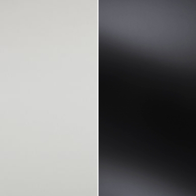 Champagne Carcase and Black Glass Front with Chrome Handles Ledges and Trims 338