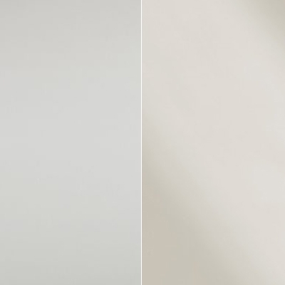 Champagne Carcase and Magnolia Glass Front with Champagne Handles Ledges and Trims 339