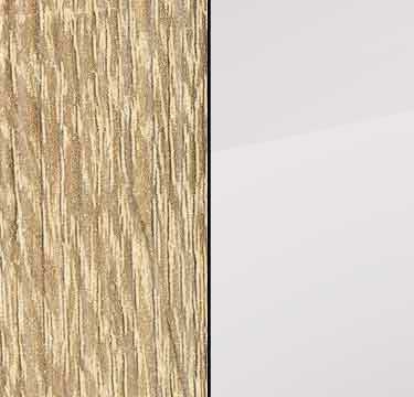 Sonoma Oak Carcase with White Glass Overlay Front AM771