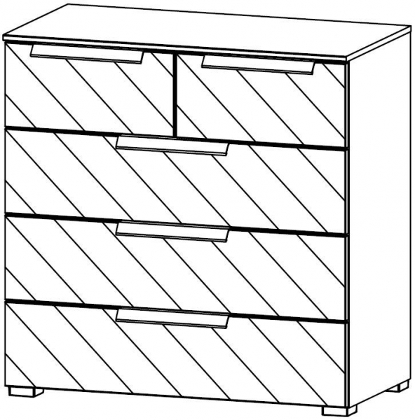 6G27 : 5 Drawer Chest - Color Glass Front