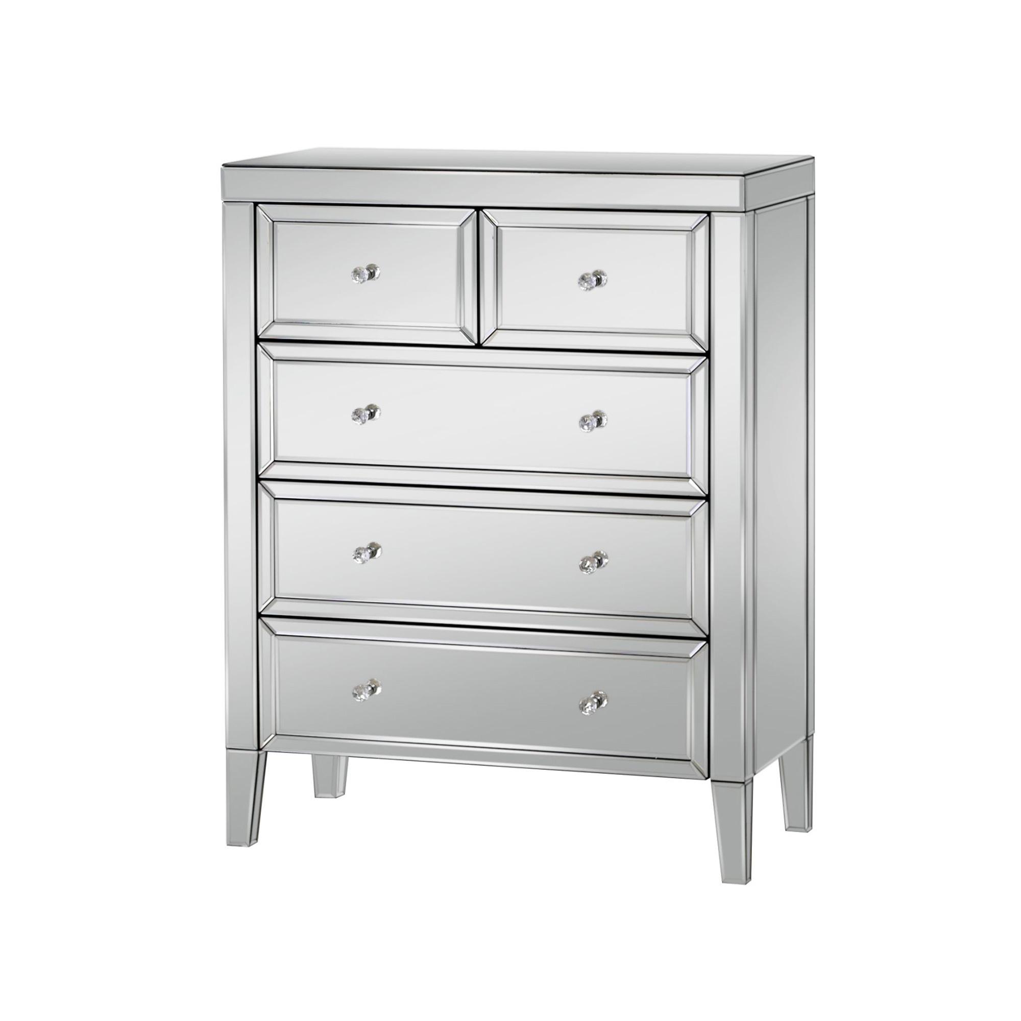 Valencia Chest - 3+2 Drawer - Mirrored