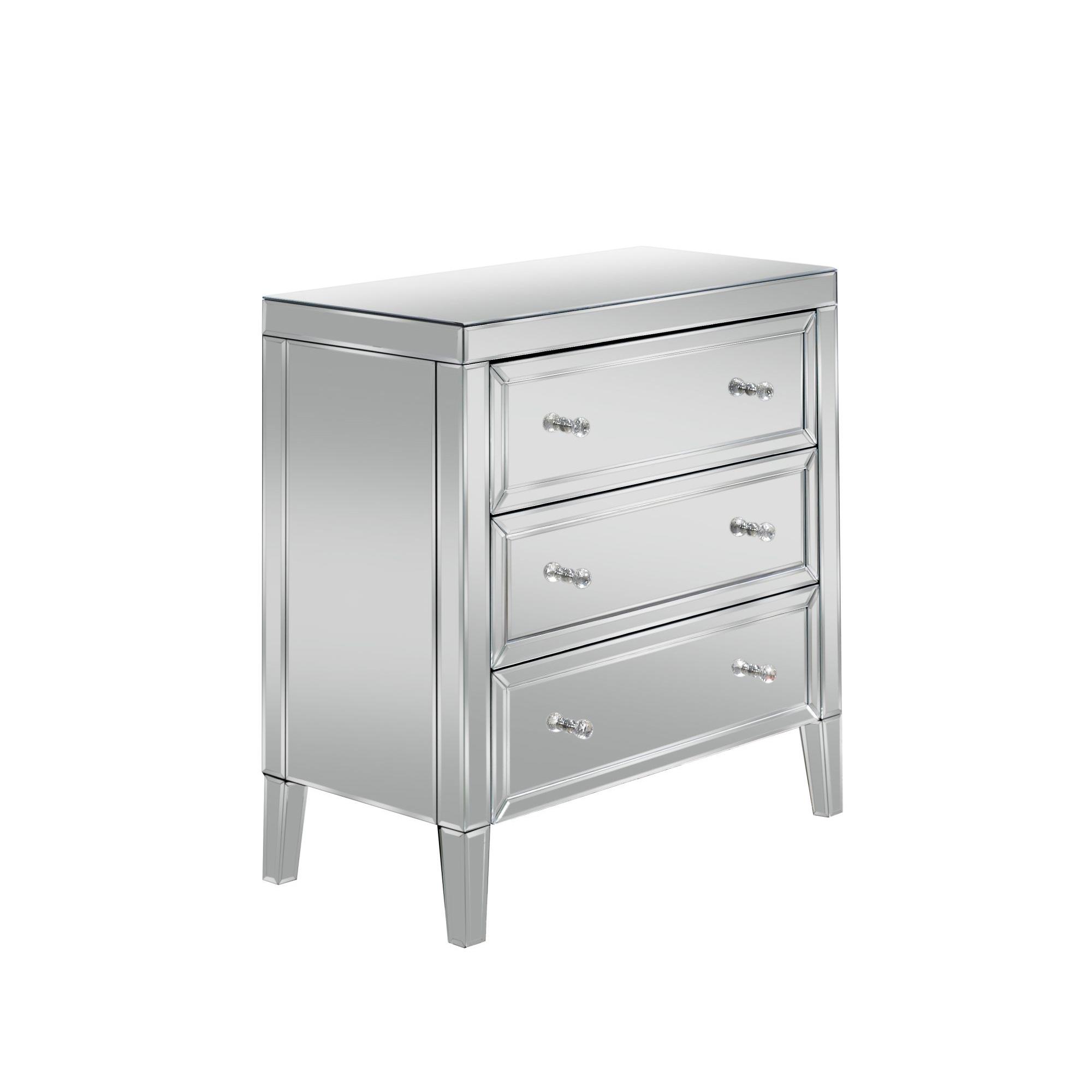 Valencia Small Chest - 3 Drawer - Mirrored