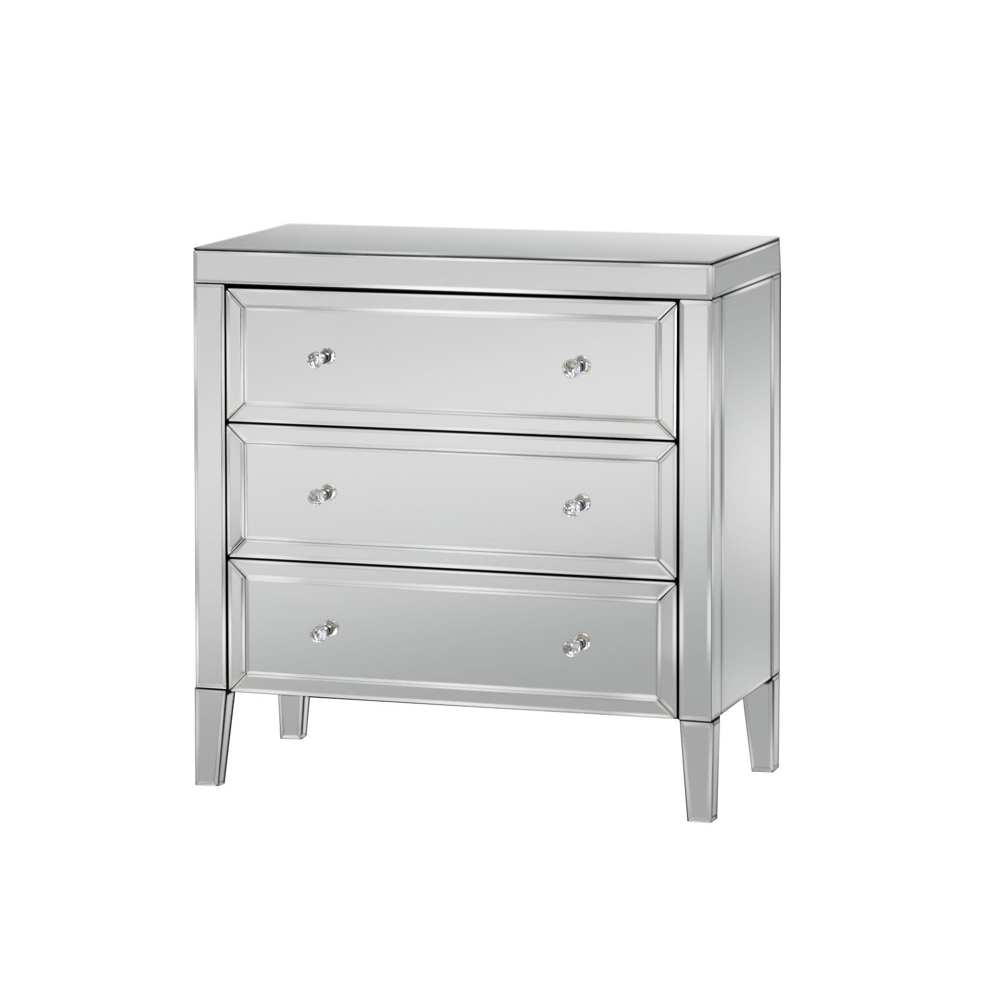 Valencia Small Chest - 3 Drawer - Mirrored