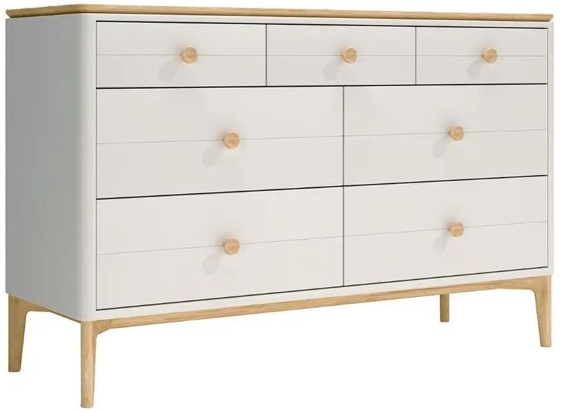 Marlow Wide Chest - 7 Drawer - Cashmere Oak