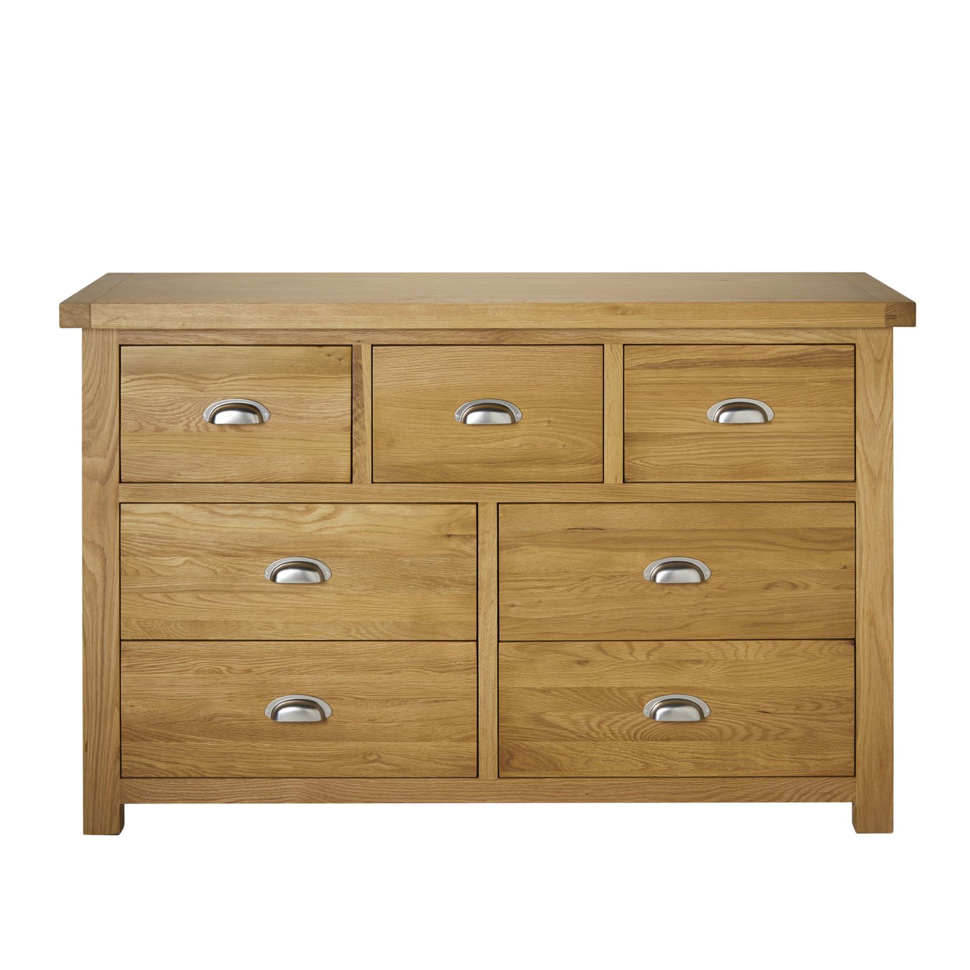 Woburn Wide Chest - 4+3 Drawer - Rustic Oak