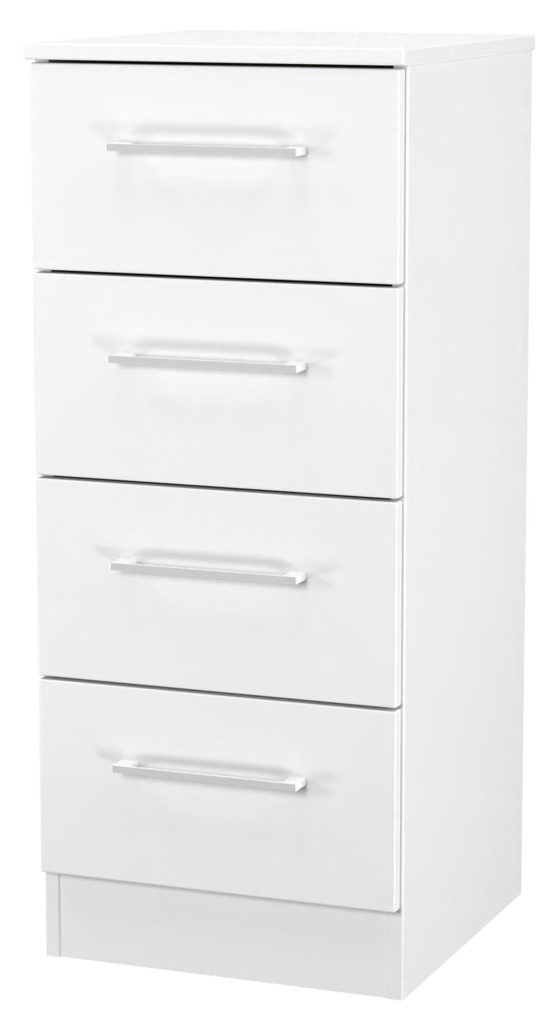 Worcester Chest - 4 Drawer - Narrow - White