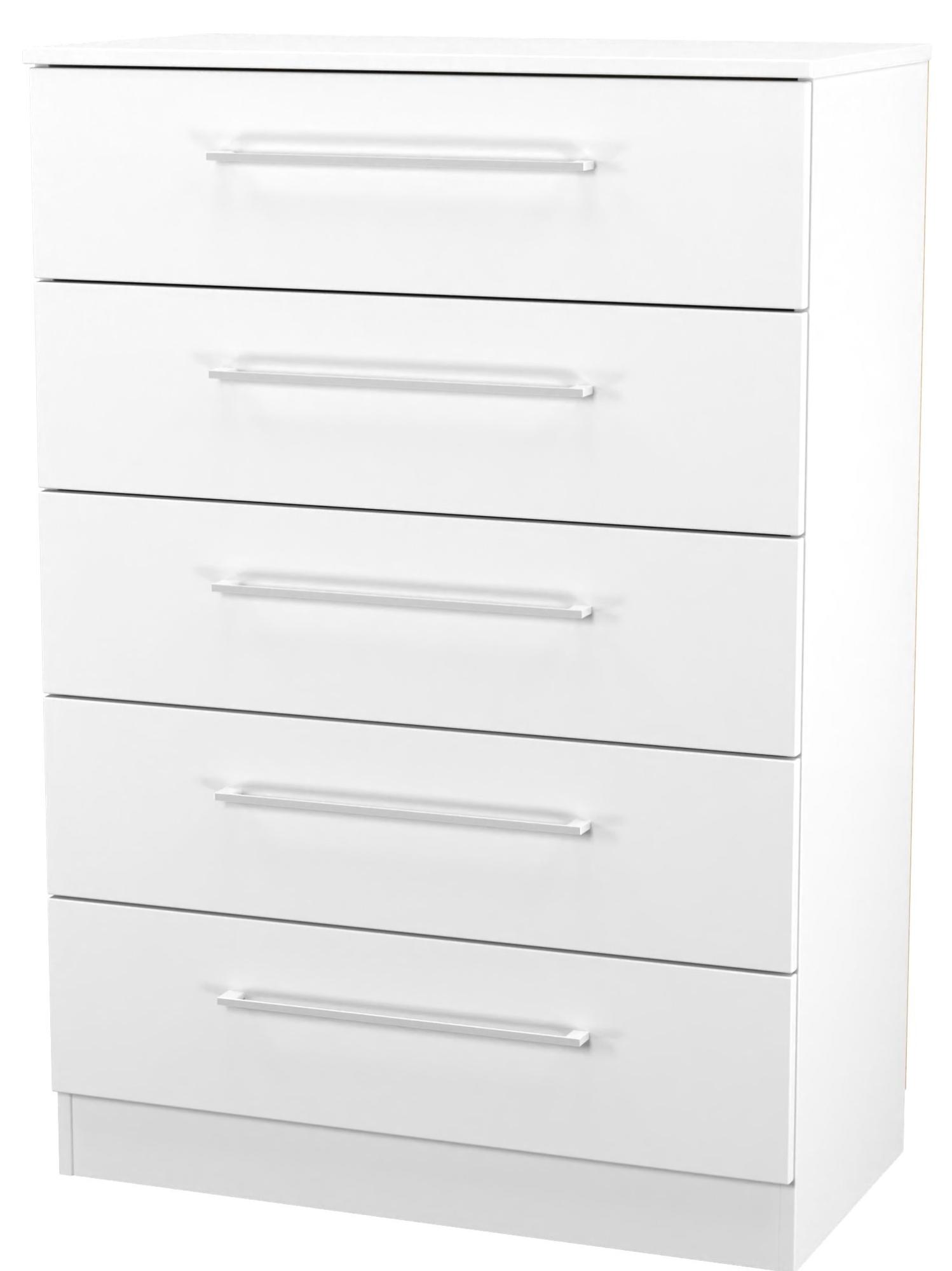 Worcester Chest - 5 Drawer - White