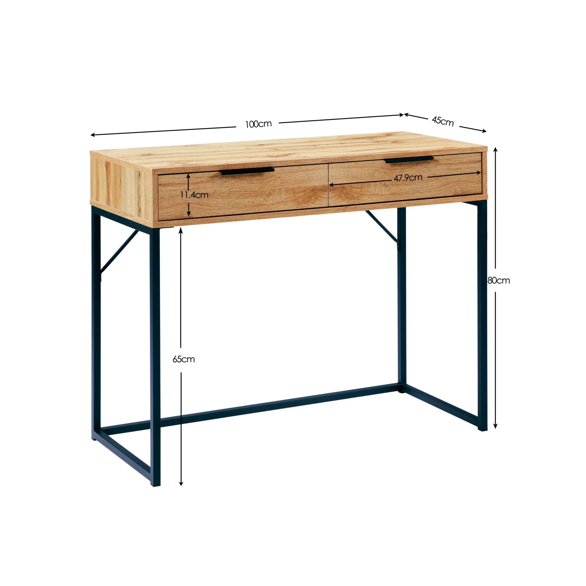 Bali Oak Dressing Table - 2 Drawer