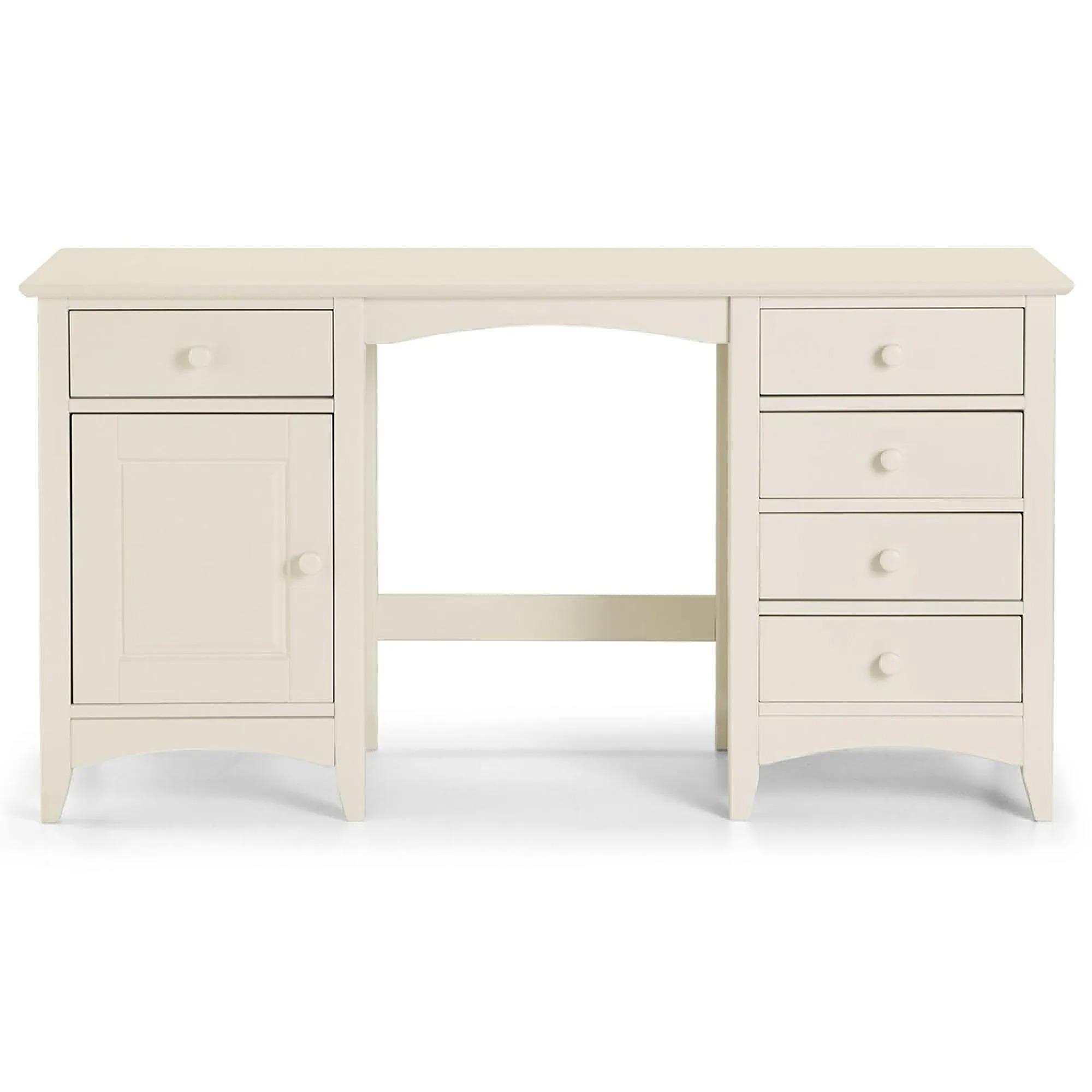 Cameo Double Dressing Table - White