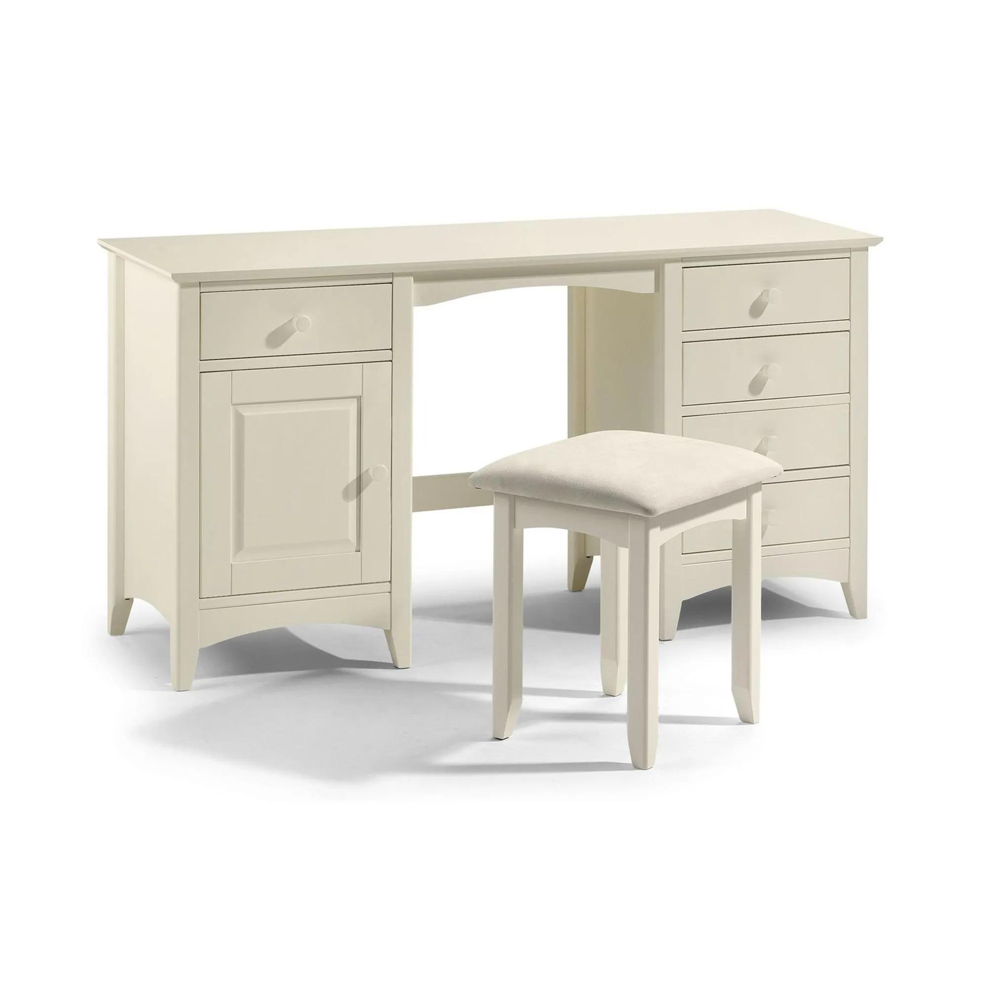 Cameo Double Dressing Table - White