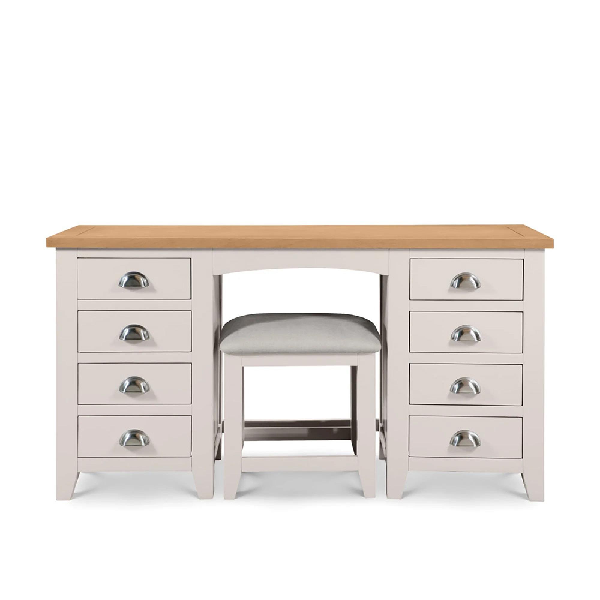 Richmond Dressing Table - 8 Drawer - Double - Grey