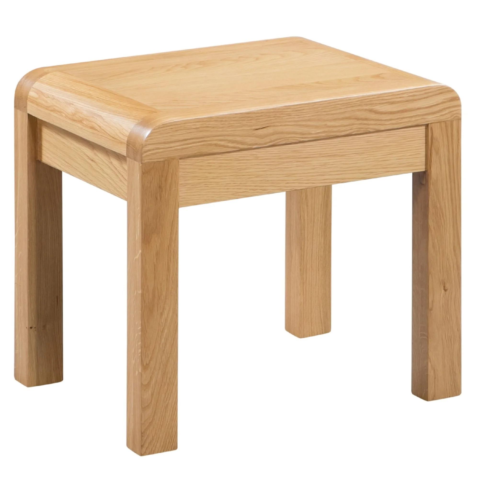 Curve Dressing Table with Stool - 2 Drawer - Oak