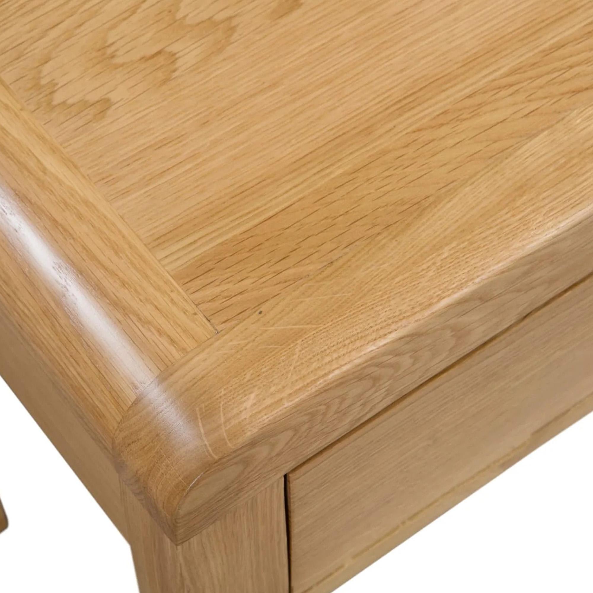 Curve Dressing Table with Stool - 2 Drawer - Oak