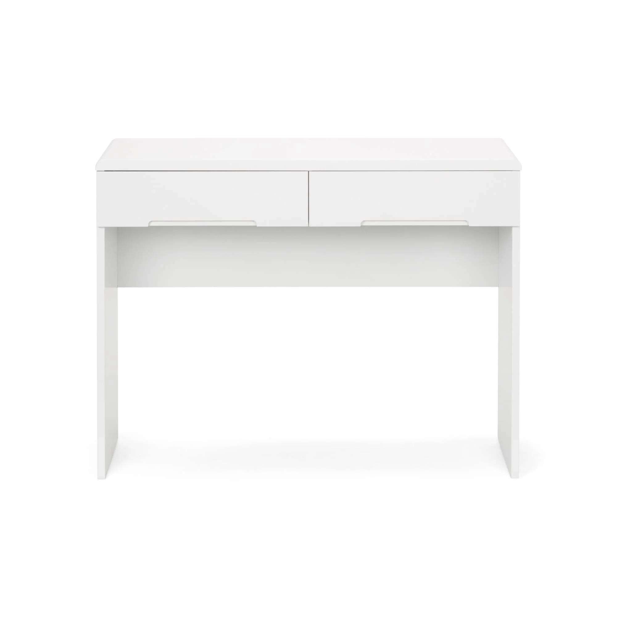 Manhattan Dressing Table - 2 Drawer - White Gloss