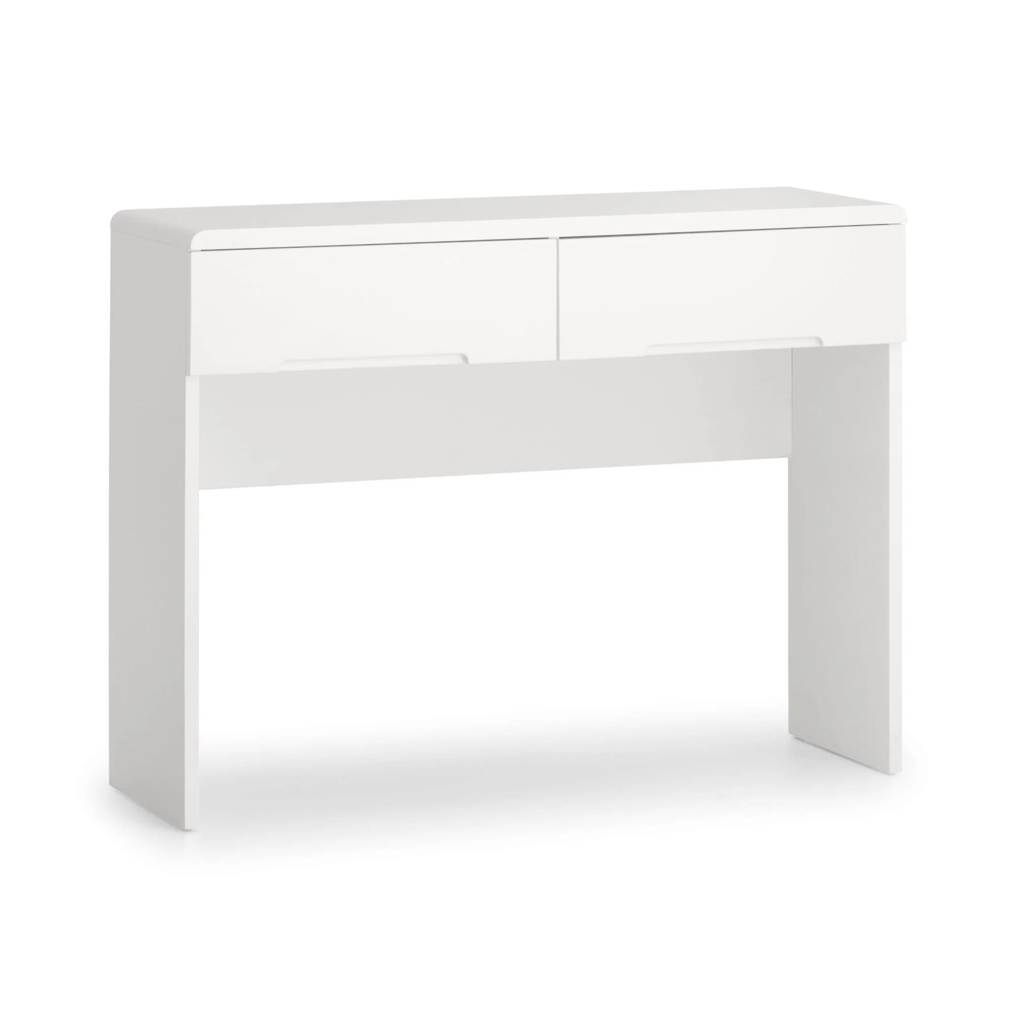 Manhattan Dressing Table - 2 Drawer - White Gloss