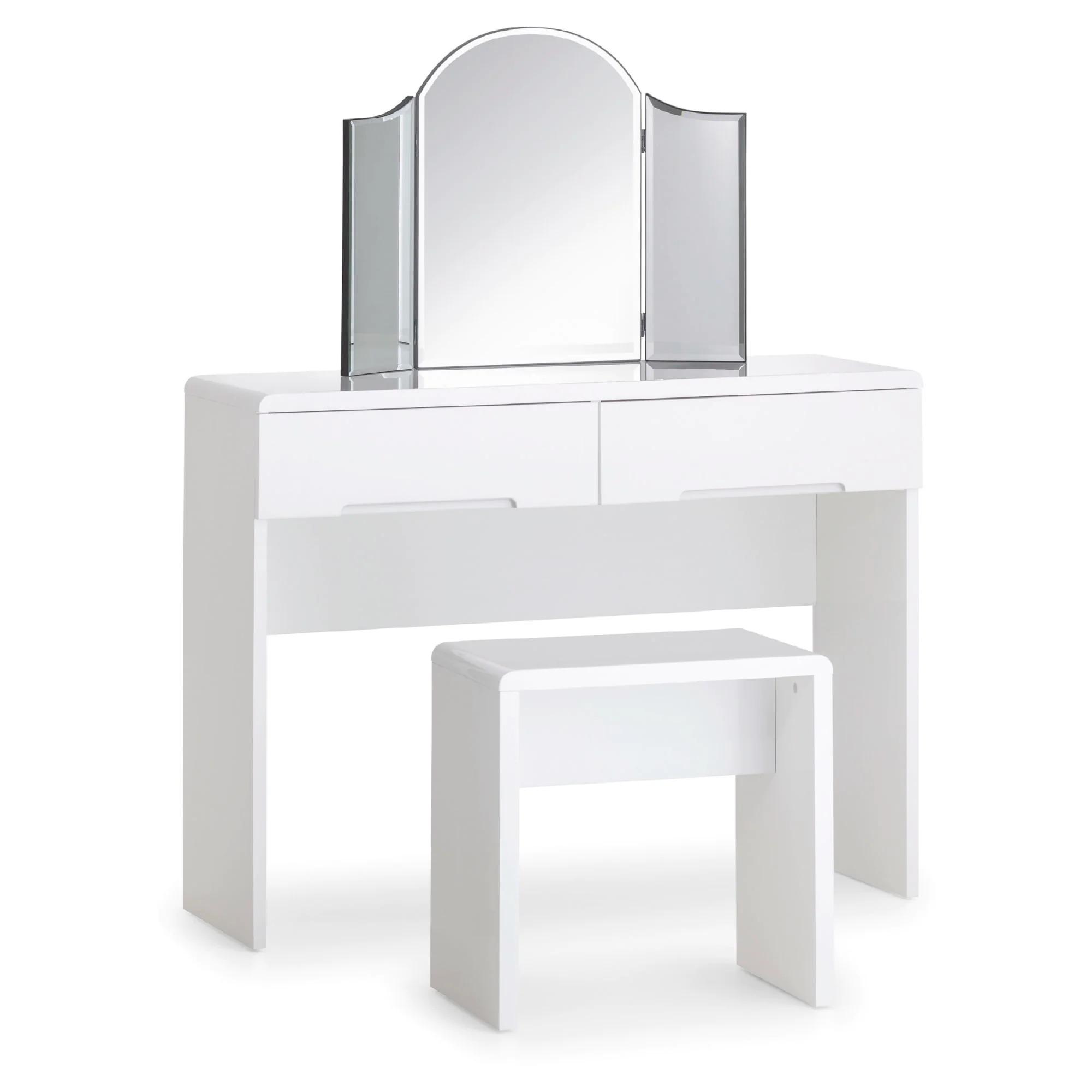 Manhattan Dressing Table - 2 Drawer - White Gloss