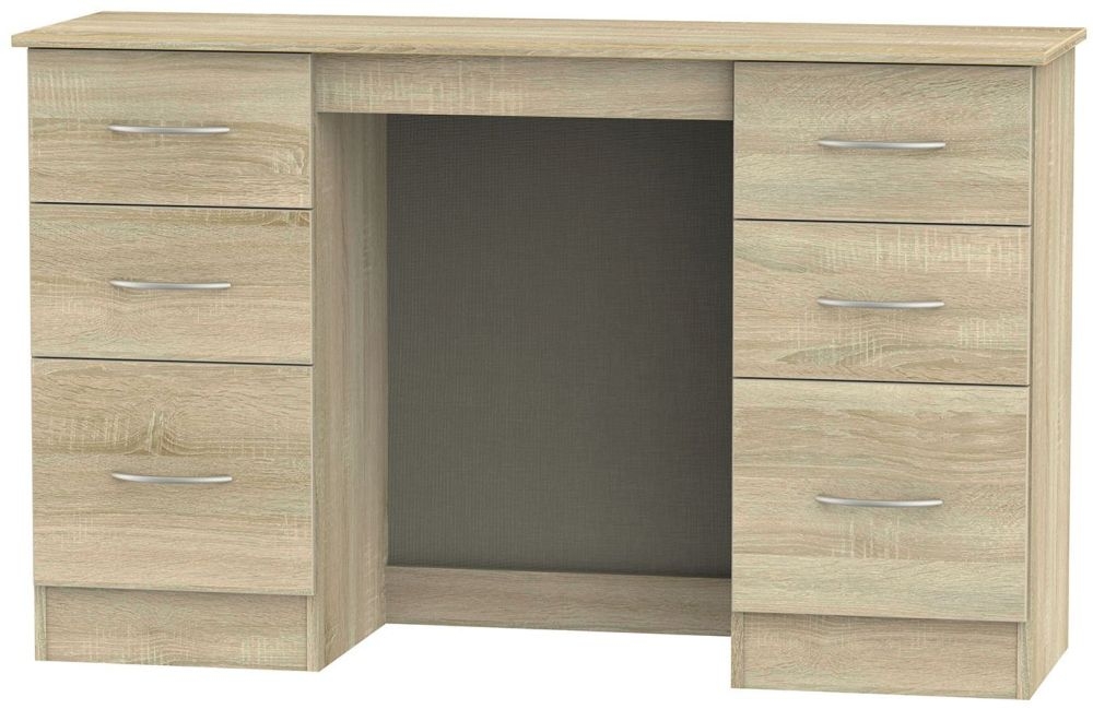 Avon Dressing Table - 6 Drawer - Double - Oak