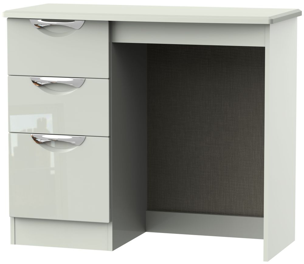 Camden Gloss Cashmere 3 Drawer Single Dressing Table
