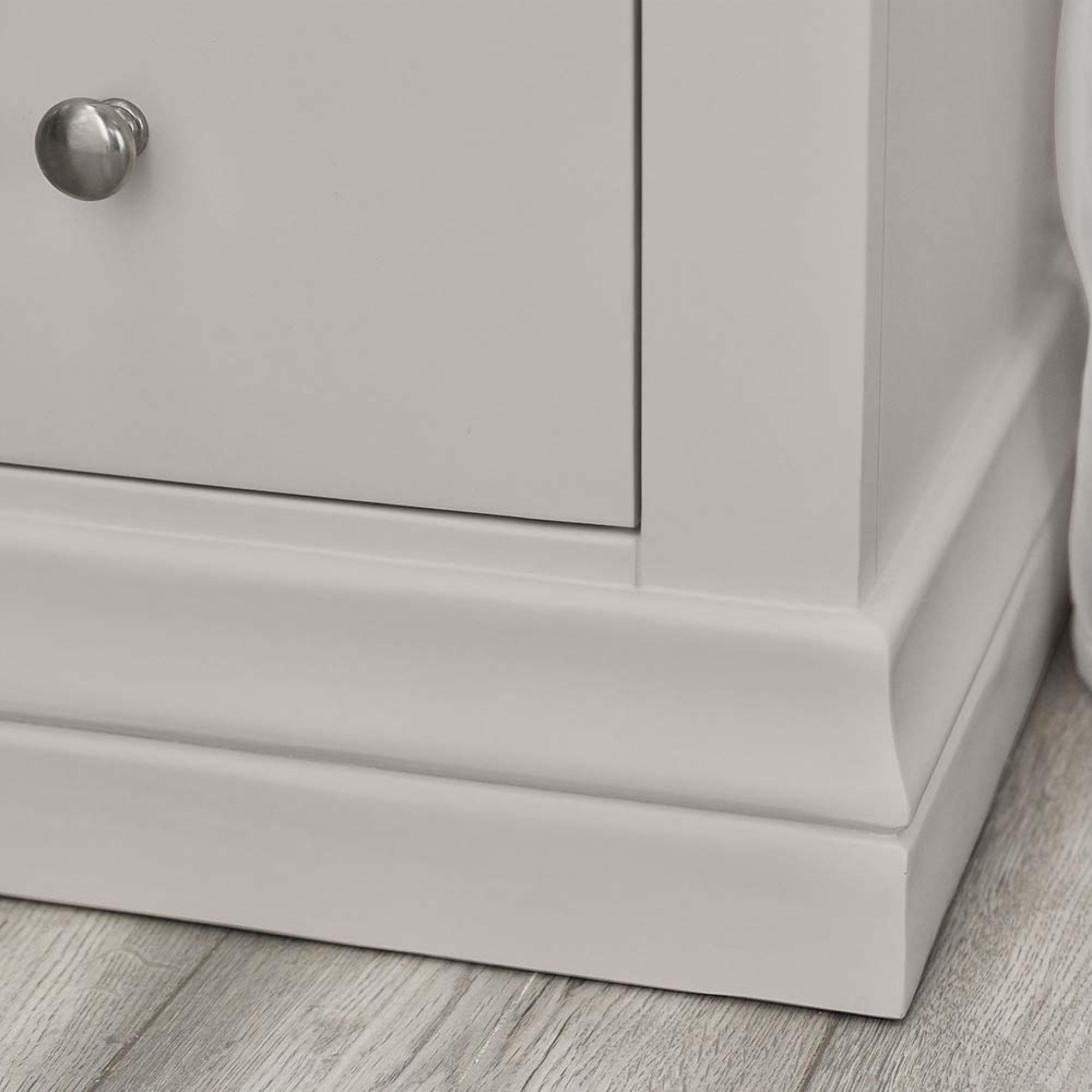 Clermont Double Dressing Table - 6 Drawer - Soft Grey
