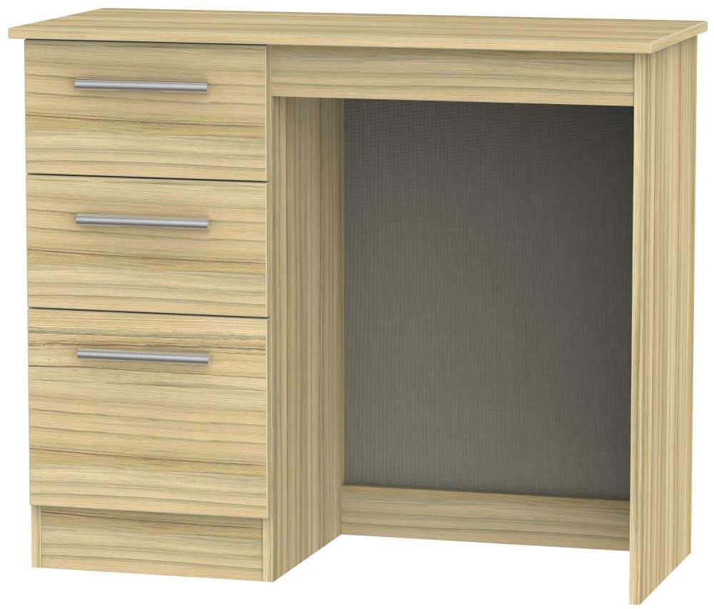 Contrast Modern Oak 3 Drawer Single Dressing Table