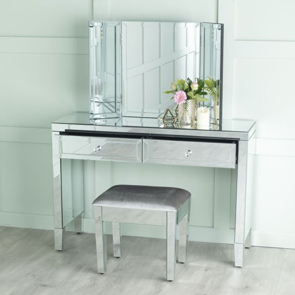 Lucia Dressing / Console Table - Mirrored