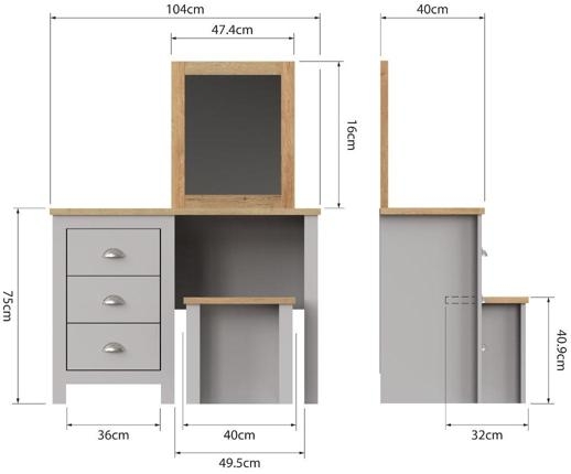 Lyman 3 Drawer Dressing Set - Variant Available