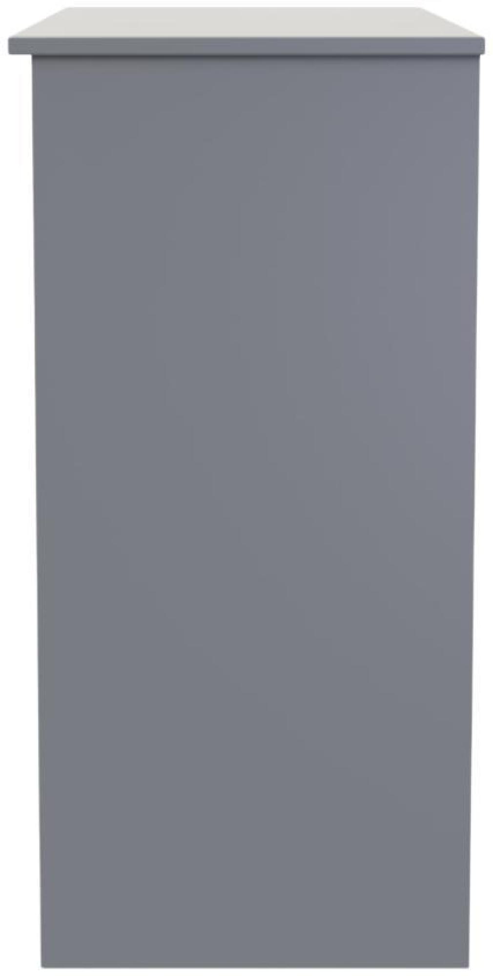 Milan Dressing Table - Single - 3 Drawer - Grey