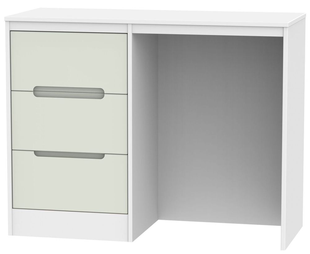 Monaco Cashmere and White 3 Drawer Single Dressing Table