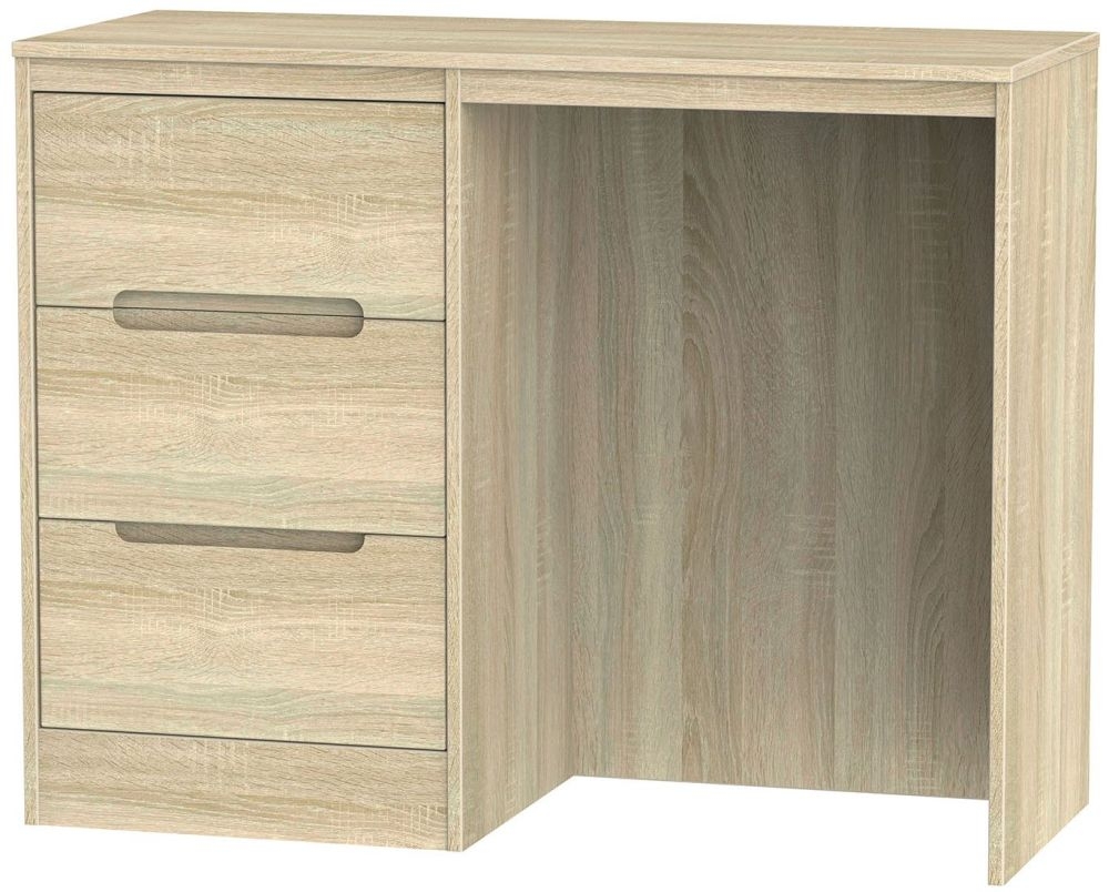 Monaco Oak Effect 3 Drawer Single Dressing Table