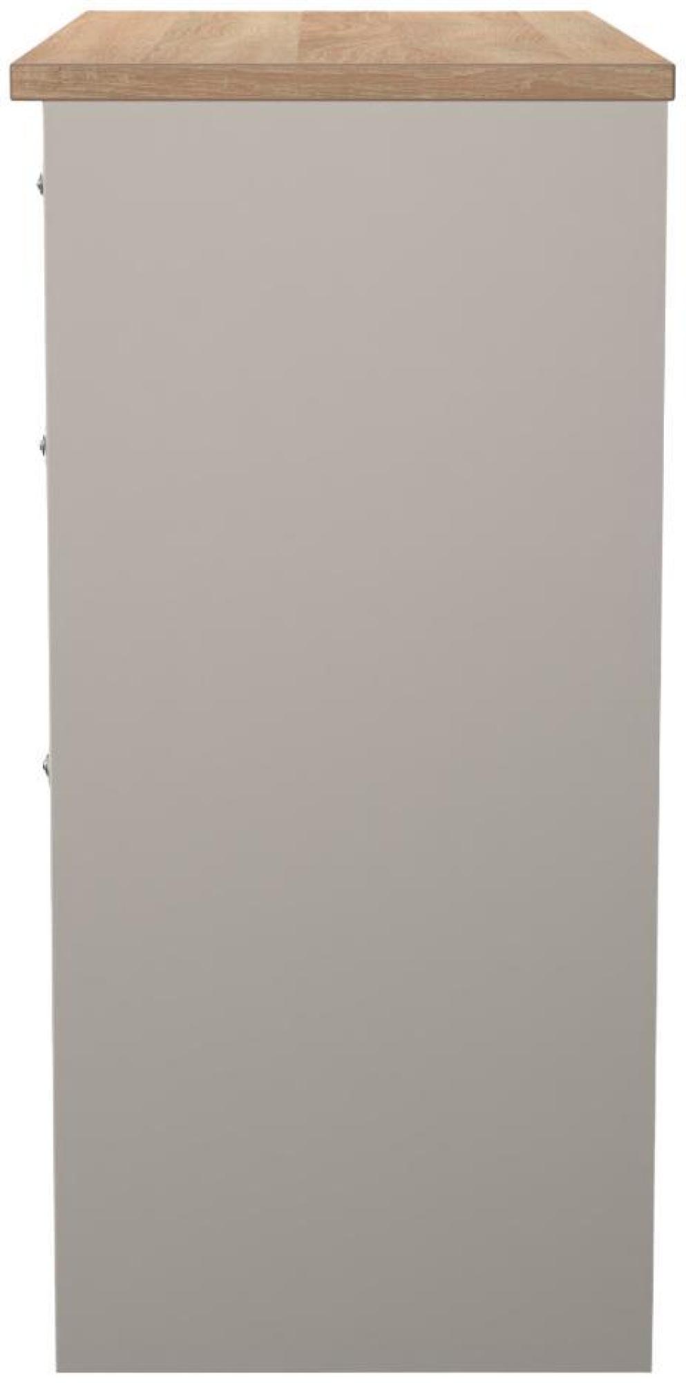 Norfolk Dressing Table - Single - 3 Drawer - Cashmere and Oak