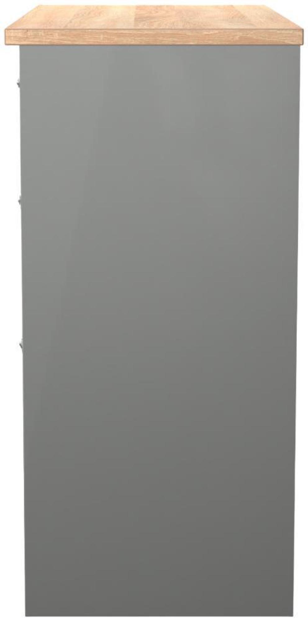 Norfolk Dressing Table - Single - 3 Drawer - Grey and Oak