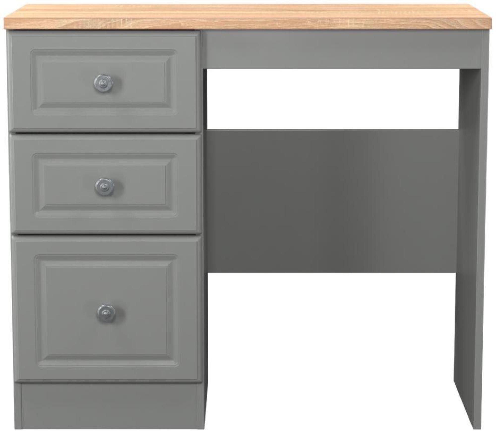 Norfolk Grey and Oak Effect 3 Drawer Single Dressing Table
