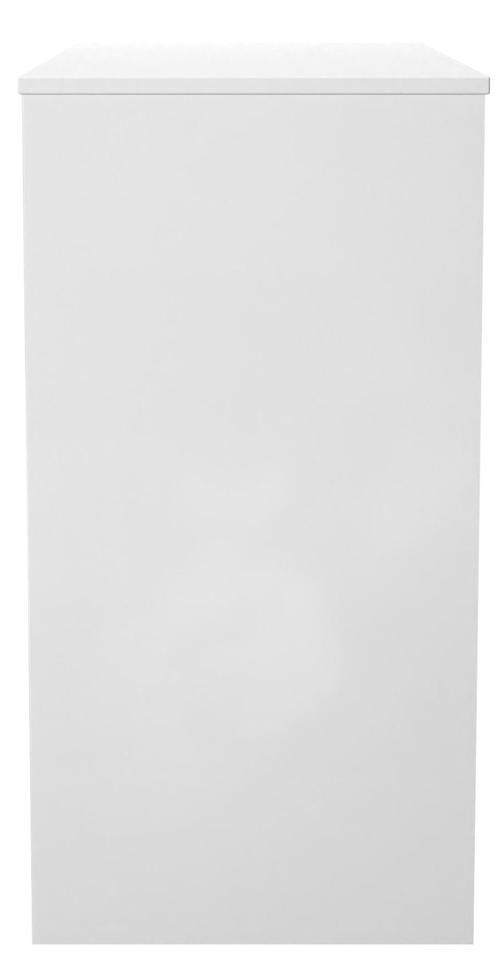 Padstow Dressing Table - Single - 3 Drawer - Grey and White