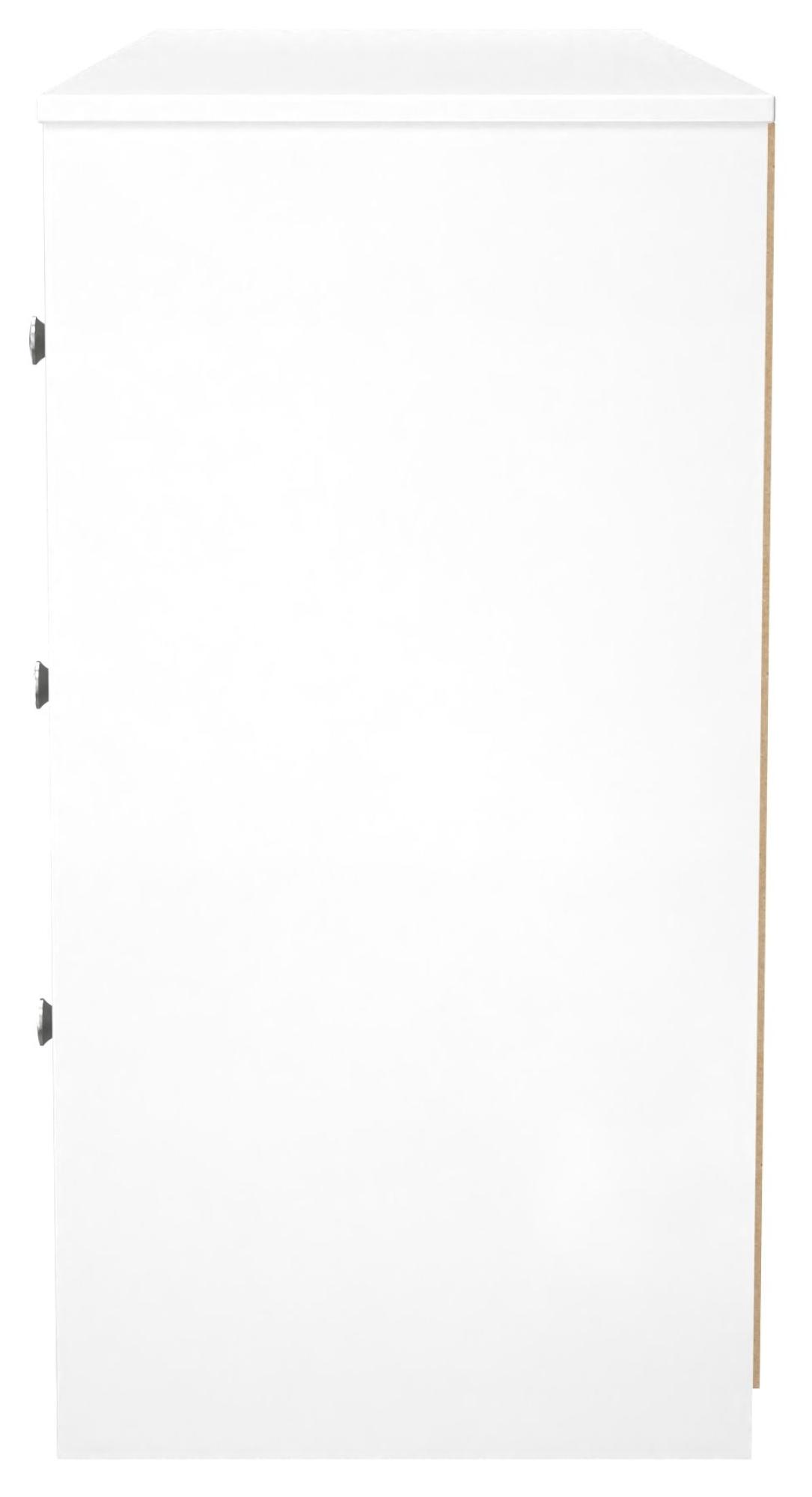 Padstow Dressing Table - Double - 6 Drawer - Grey and White