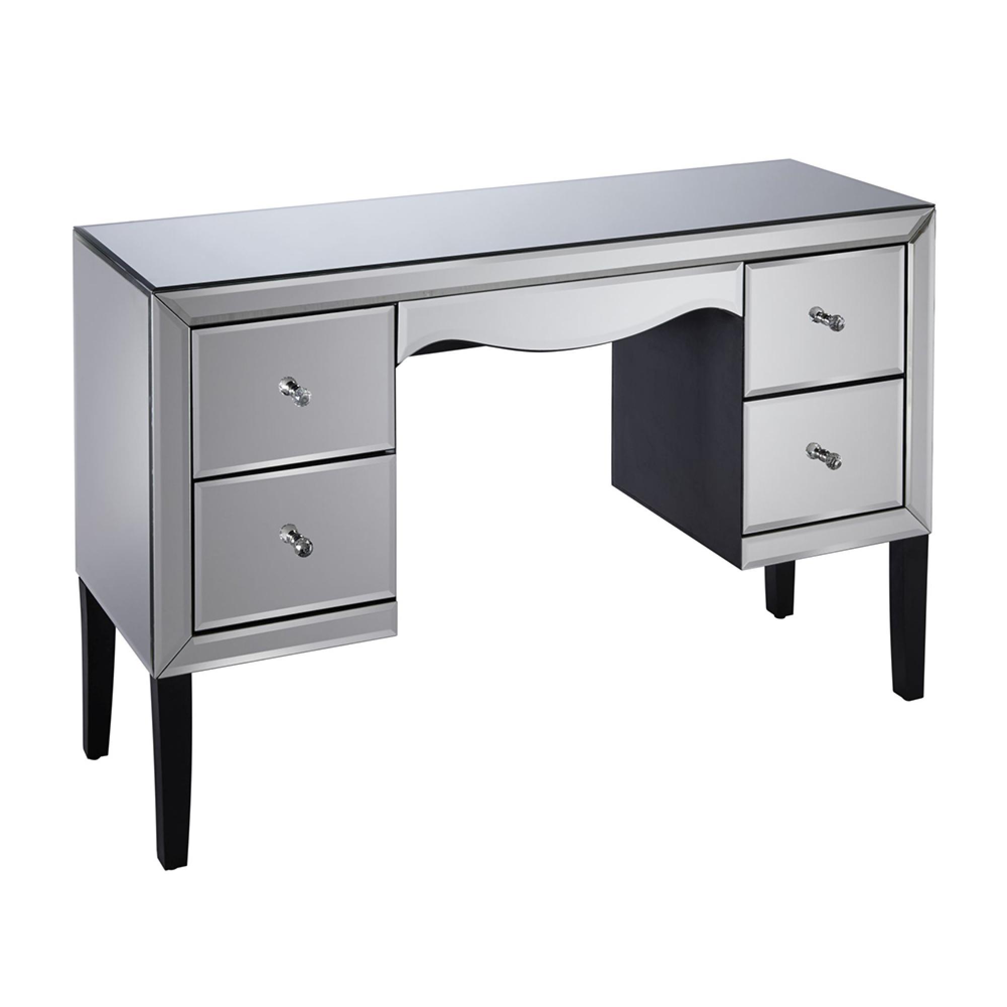 Palermo 4 Drawer Dressing Table - Mirrored