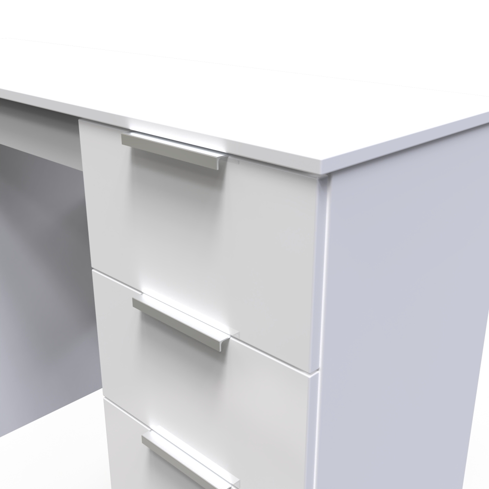 Plymouth Dressing Table - Double - 6 Drawer - White Gloss