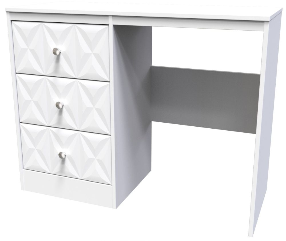 San Jose Dressing Table - Single - 3 Drawer - White