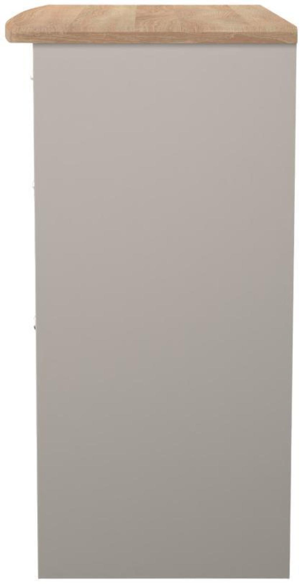 Sussex Single Dressing Table - 3 Drawer - Cashmere and Oak